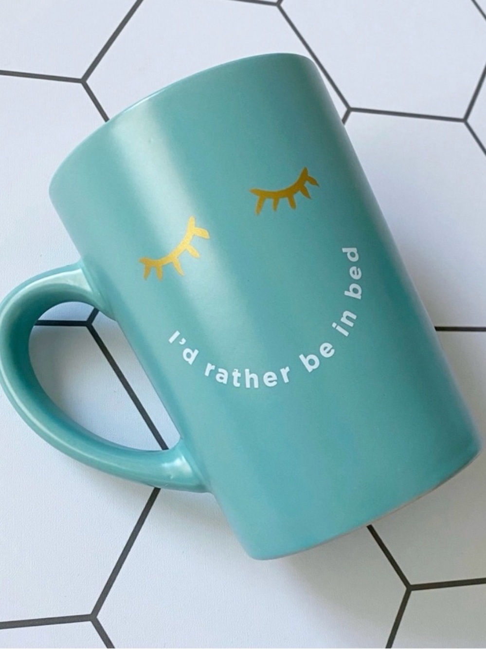 Ayesha Curry "I'd Rather Be In Bed" Oversized Coffee Cup/ Mug 15 oz. NWT NIB - Picture 7 of 16